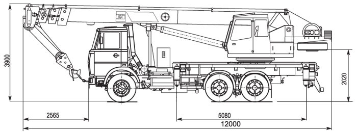 Автокран УАК-25 КС-55727-С-12