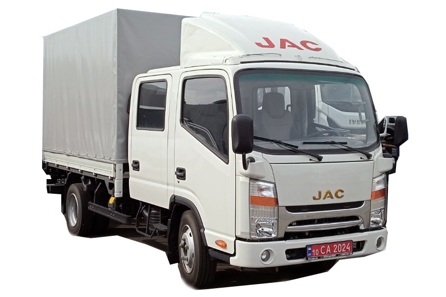 Бортовой автомобиль JAC N56 DOUBLE CAB тент