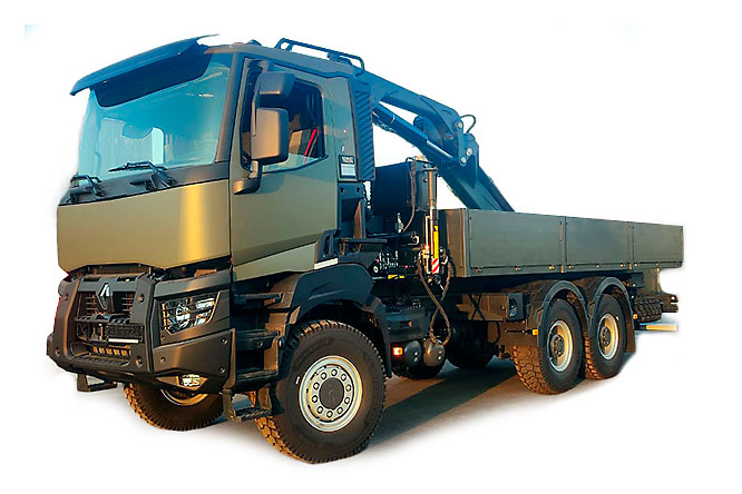 Бортовий автомобіль UAC АБ-3 з КМУ НС 190 на RENAULT TRUCKS K P6X6 MEDIUM 13L